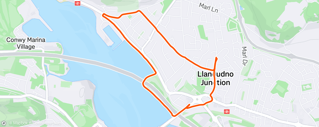 Map of the activity, Afternoon Walk Llandudno Junction, Wales ☁️