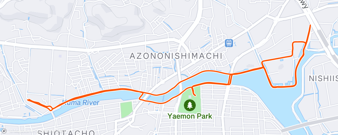 Map of the activity, 朝のランニング