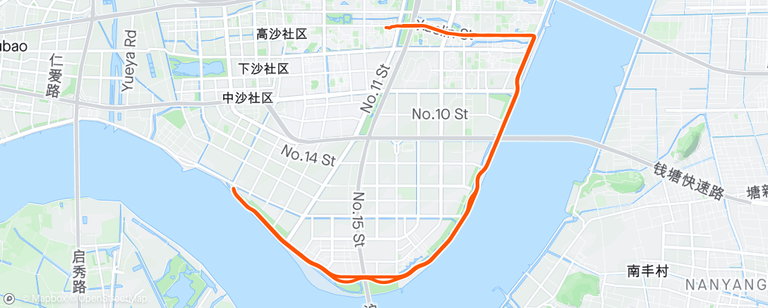 Kaart van de activiteit “2024-06-11的骑行”
