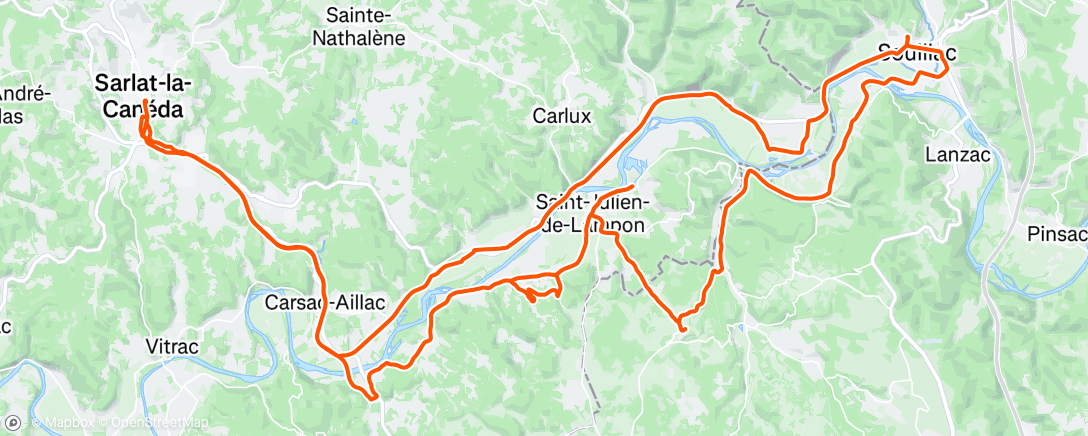 Map of the activity, Vélo du matin