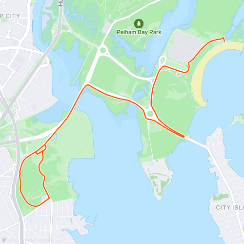 Pelham Bay Park 10.1 km Road Running Route on Strava