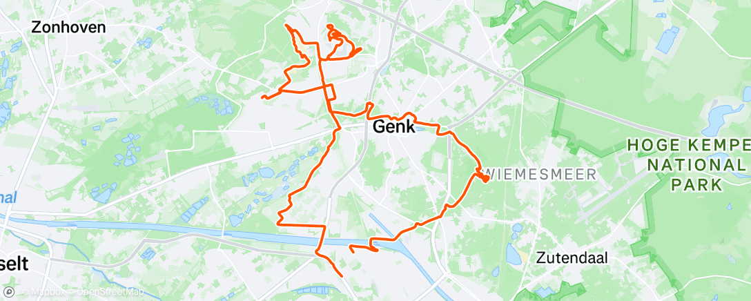 Map of the activity, Morning Mountain Bike Ride