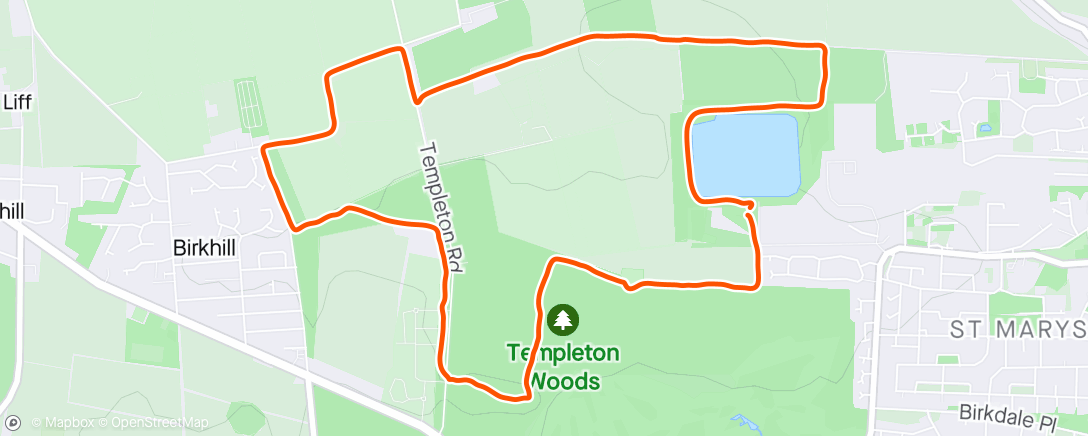 Map of the activity, Templeton Wood