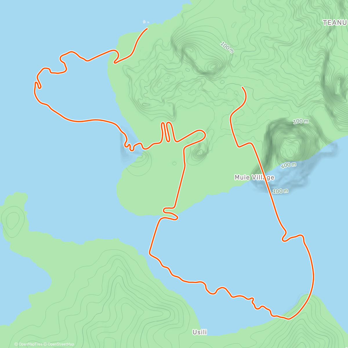 Map of the activity, Zwift - 2. Double Trouble on Ocean Lava Cliffside Loop in Watopia