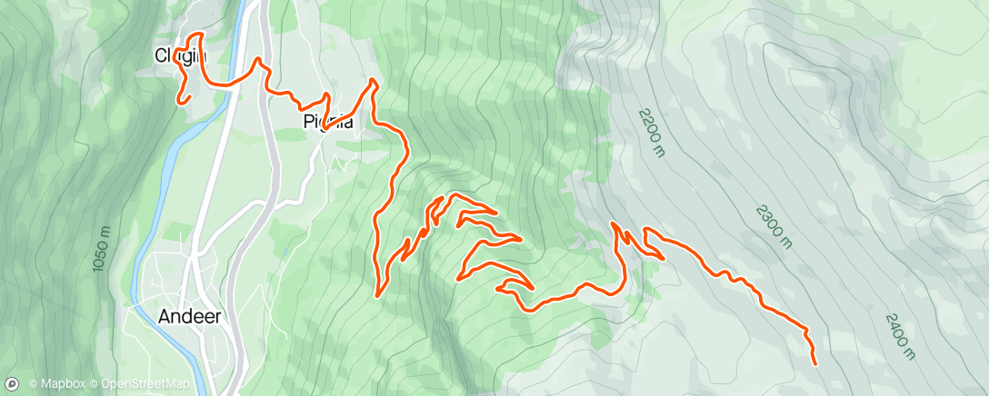 Map of the activity, Kinomap - Pignia-Bavugls-Alp Neaza