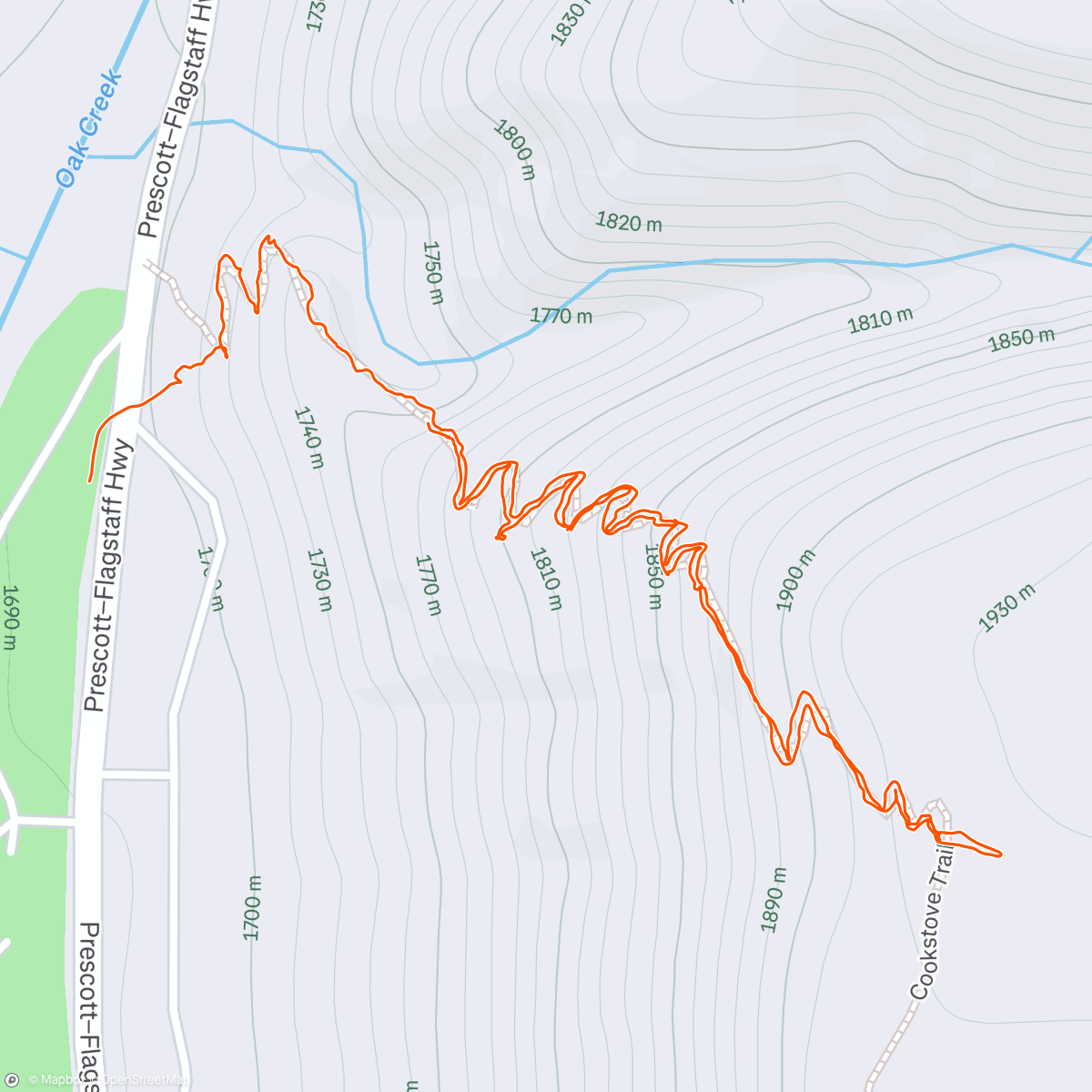 Map of the activity, Evening Hike