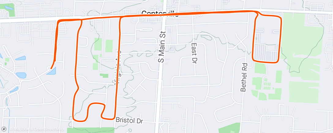 Map of the activity, Morning Run