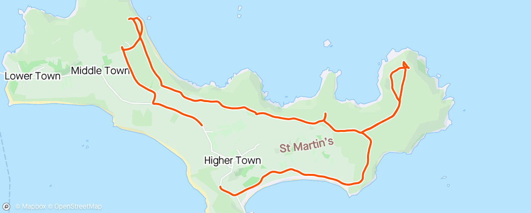 Mapa da atividade, Windy & Soggy St Martins