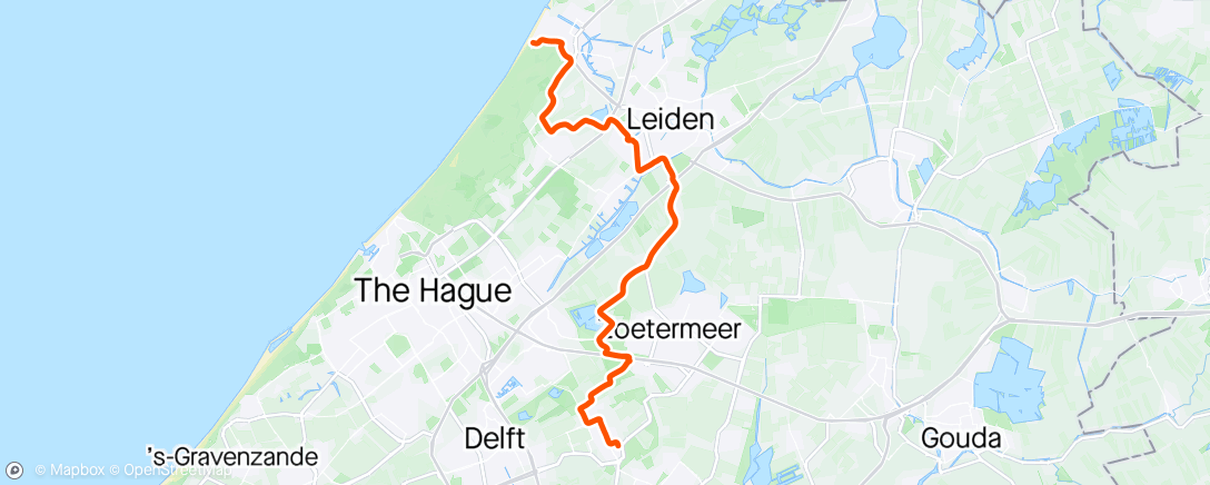 Map of the activity, Katwijk heen