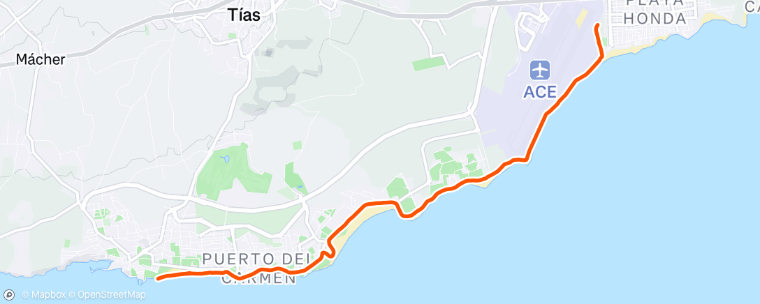 Map of the activity, Swimrun