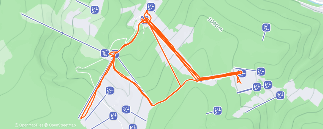 Map of the activity, Lunch Alpine Ski