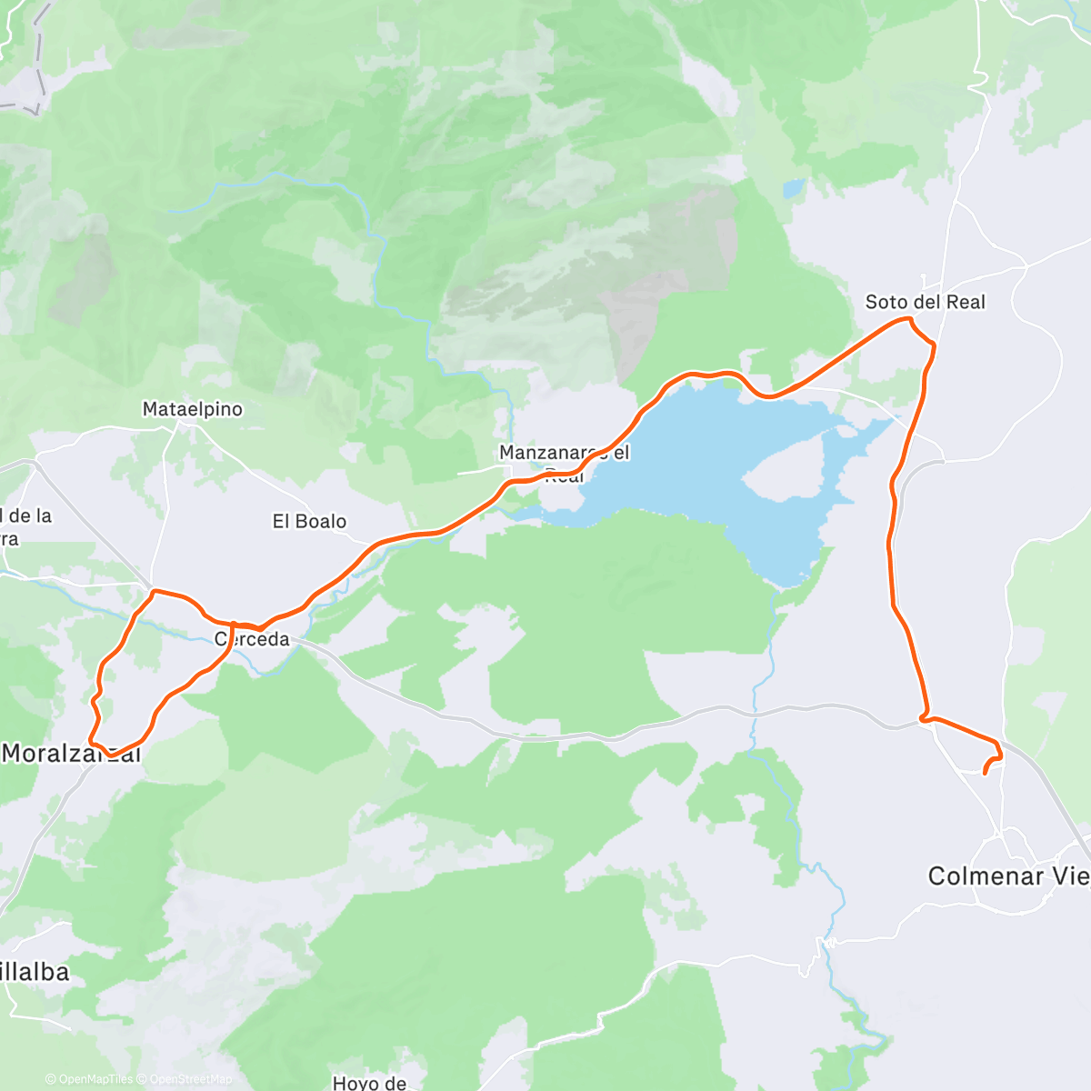 Map of the activity, ☕️ y 🍩 en Moralzarzal