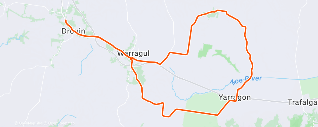 Map of the activity, Morning Ride