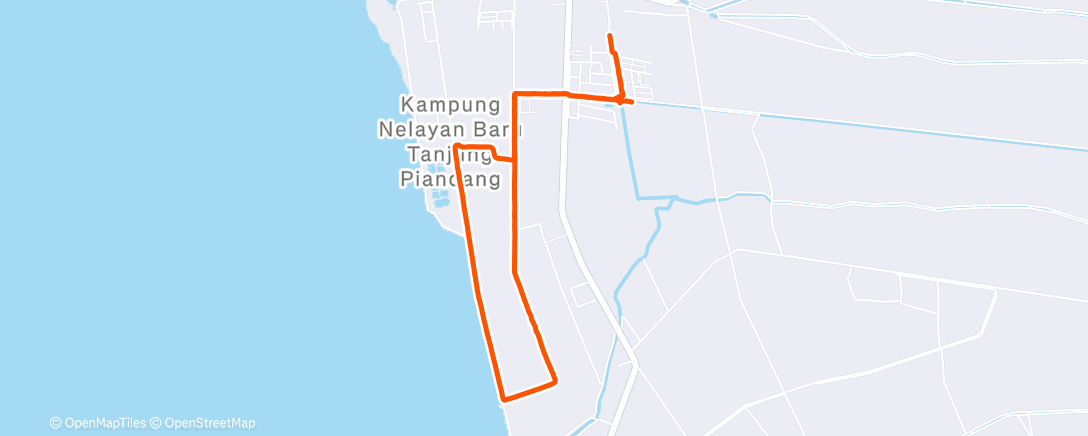 Map of the activity, Evening Run