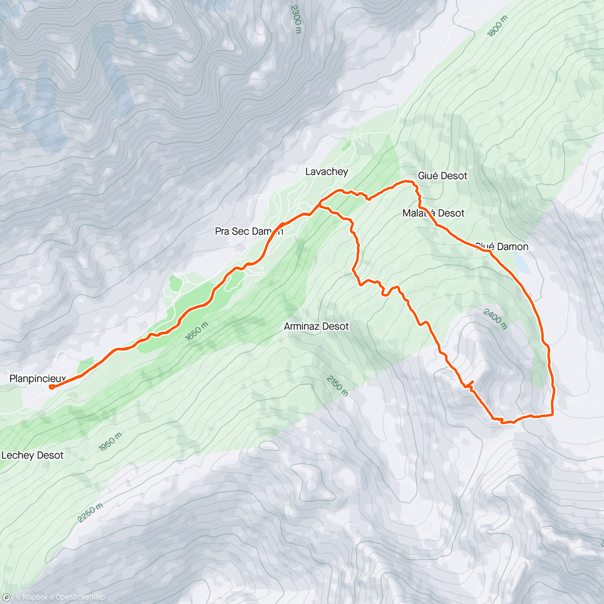 Map of the activity, Tête entre Deux Sauts 🔥