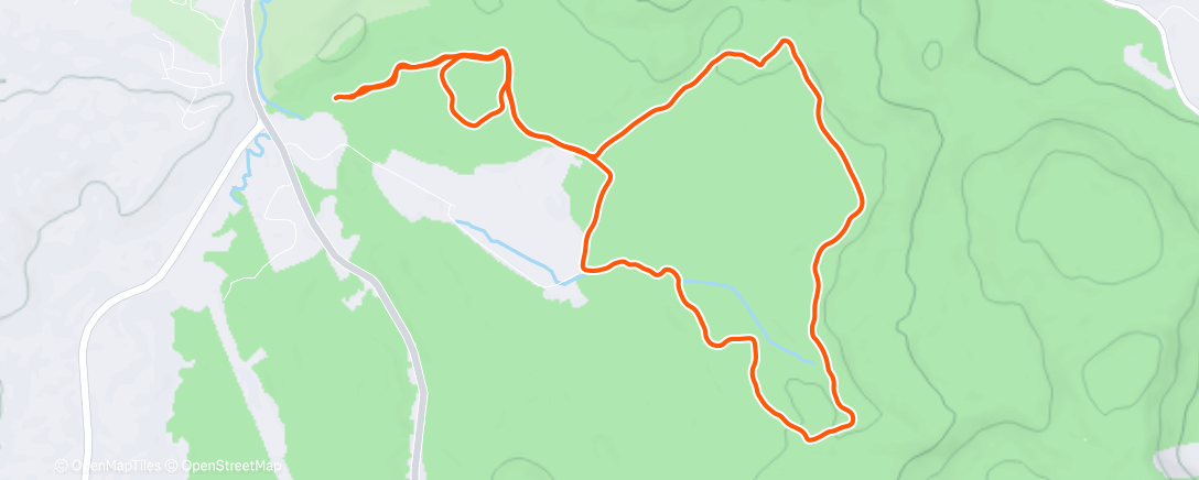 Map of the activity, Afternoon Run