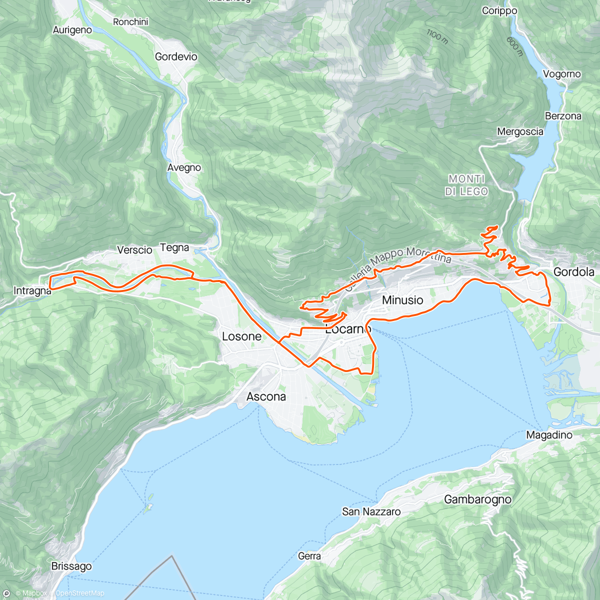 Карта физической активности (Season Opening Ticino)
