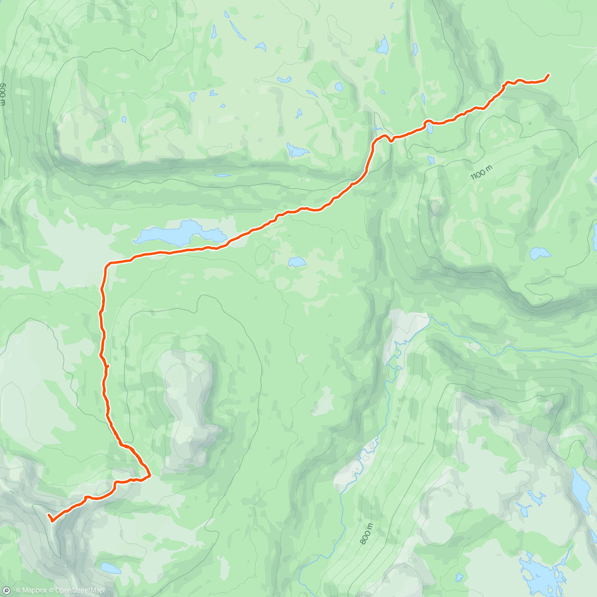 Map of the activity, Ossa, pillion hut and out.