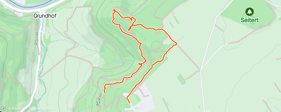 Map of the activity, Berdorf B2 hike