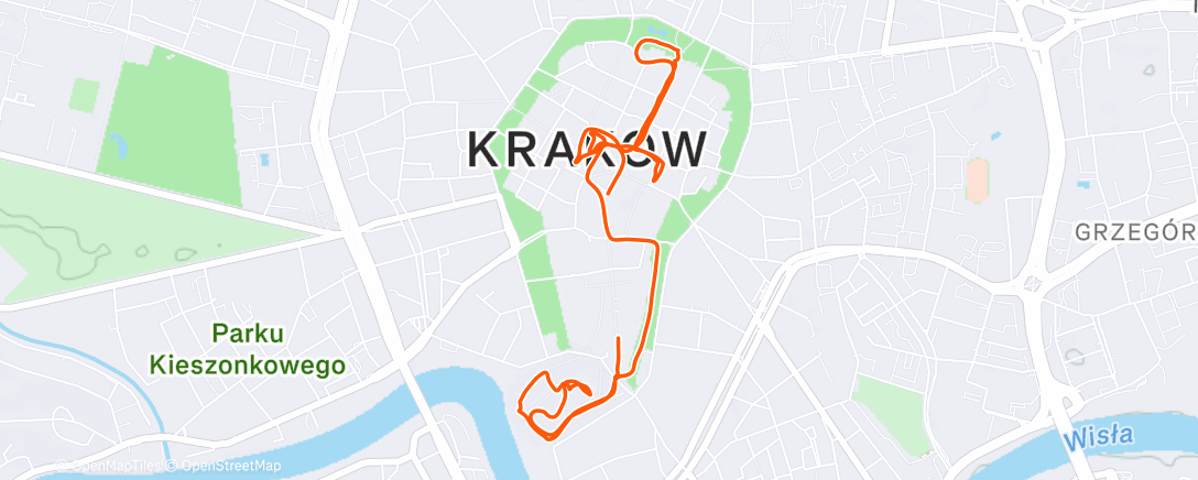 Map of the activity, Afternoon Walk