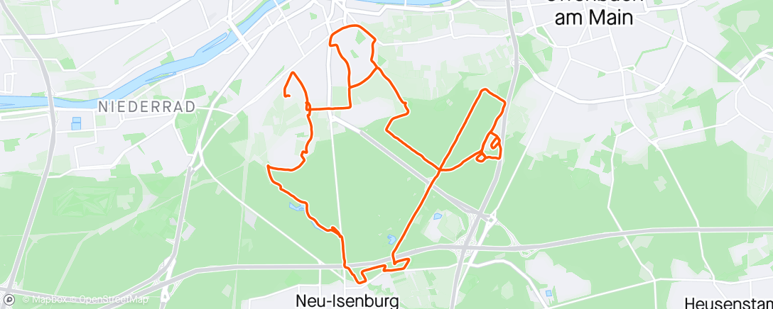 Map of the activity, Abendradfahrt