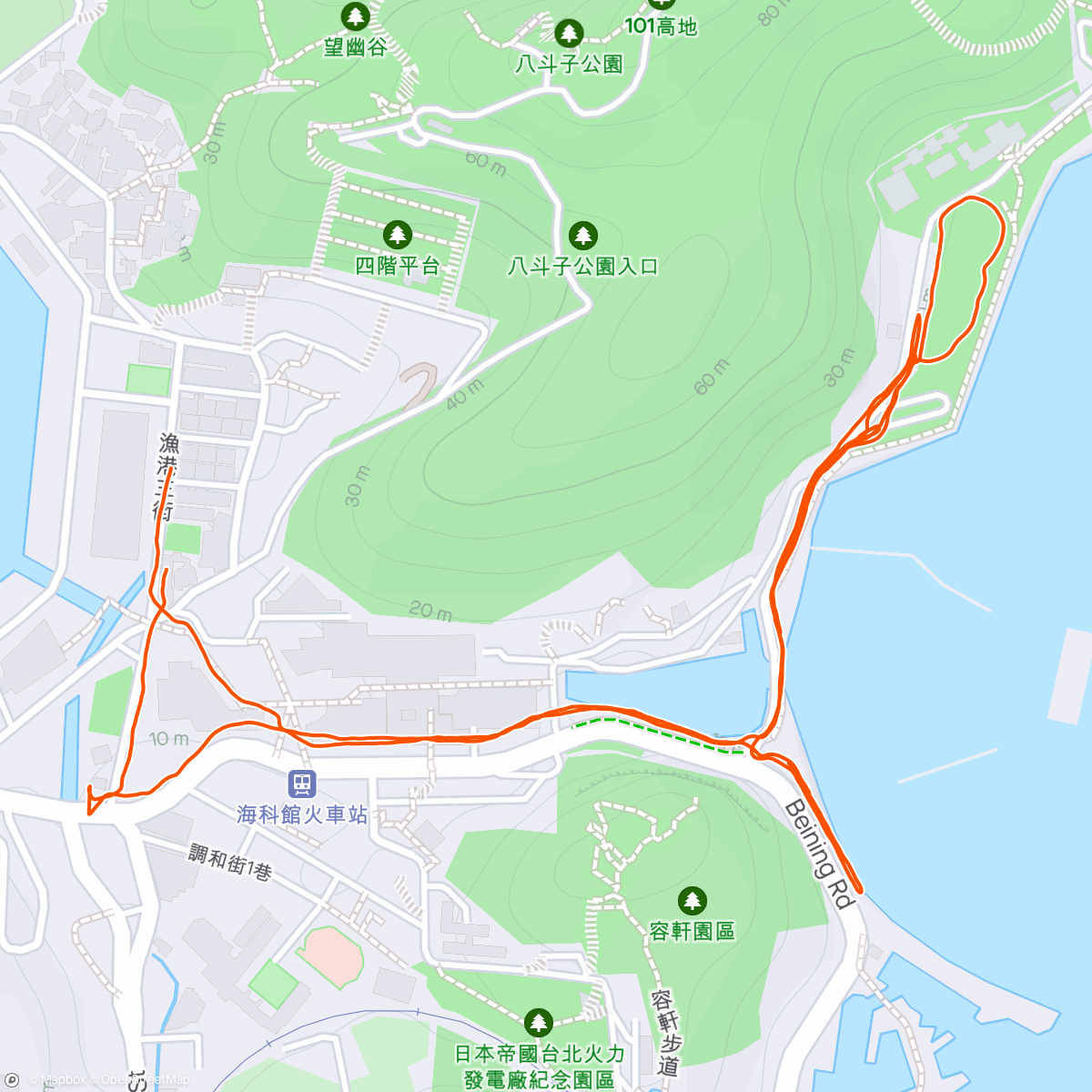 Map of the activity, 傍晚步行