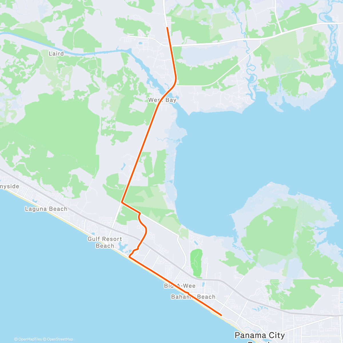 Map of the activity, ROUVY - IRONMAN 70.3 Gulf Coast