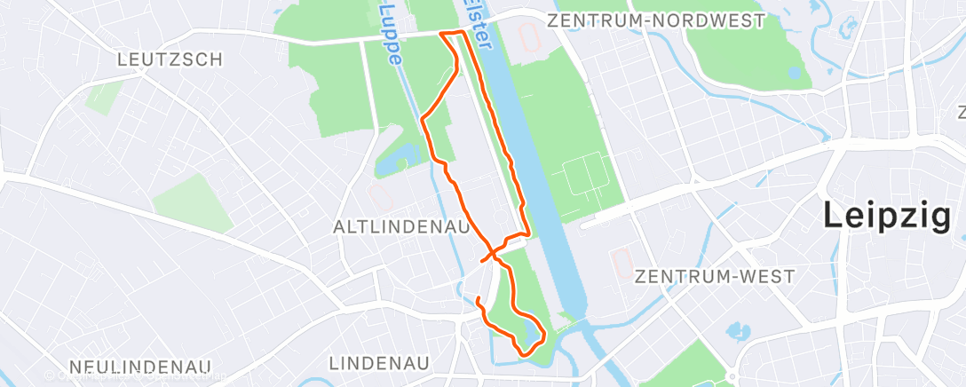Map of the activity, Mittagslauf