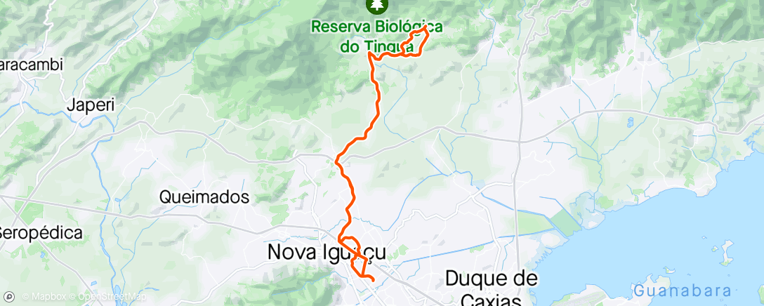 Map of the activity, Pedalada de domingo