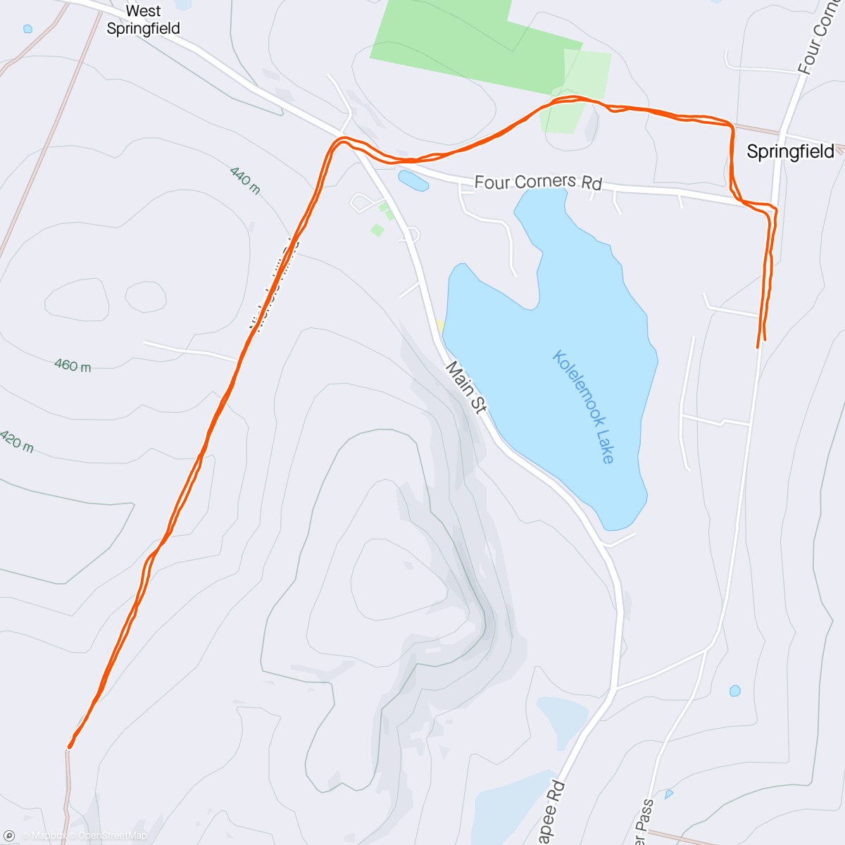 Map of the activity, Nichols Hill