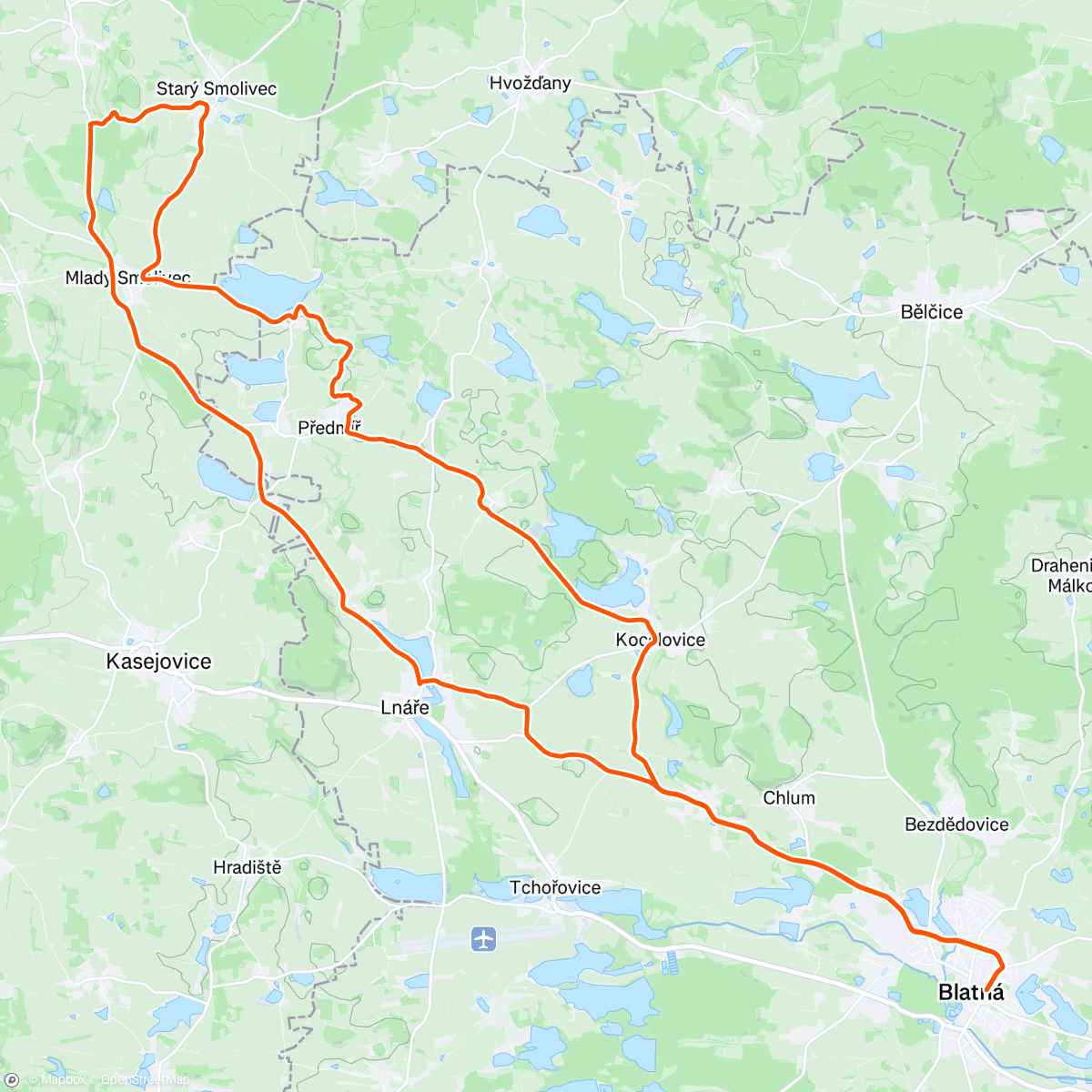 Map of the activity, Afternoon Ride