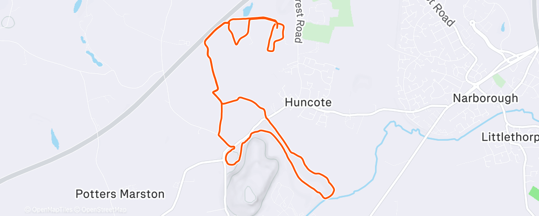 Map of the activity, Lunch Run