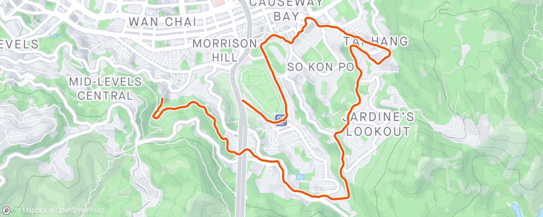 Map of the activity, Hilly sub-threshold effort