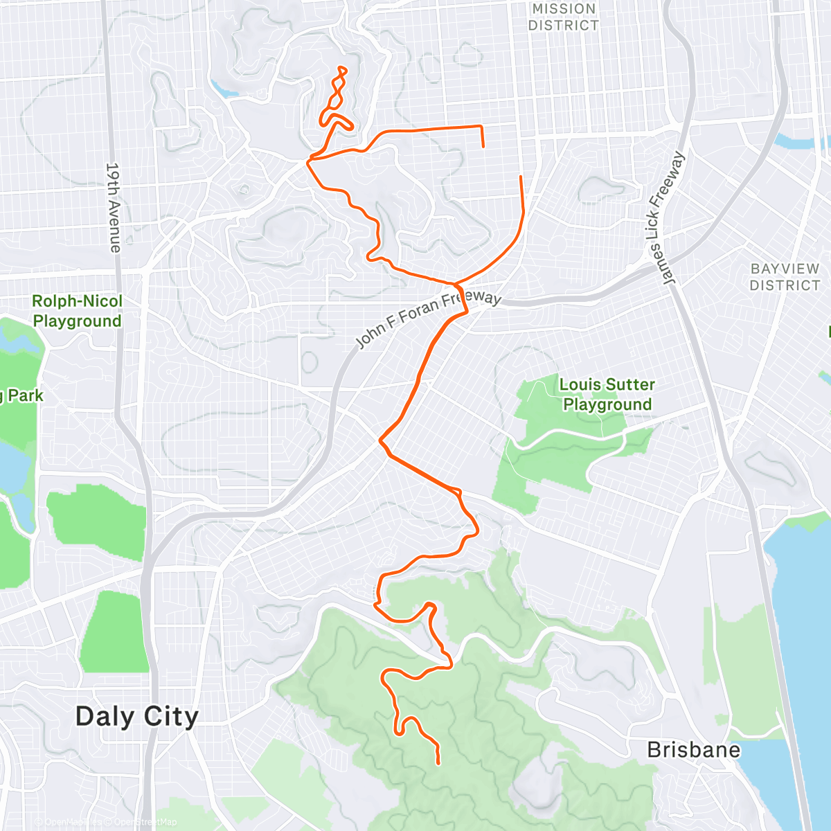 Map of the activity, Morning Ride