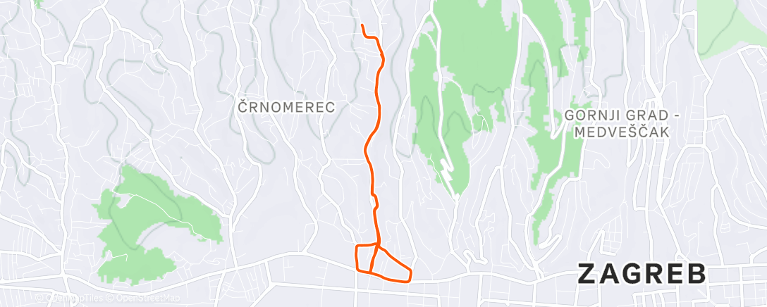 Map of the activity, Morning Run