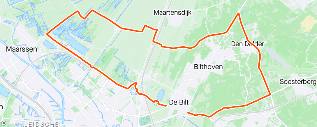 Map of the activity, Fridaynightride