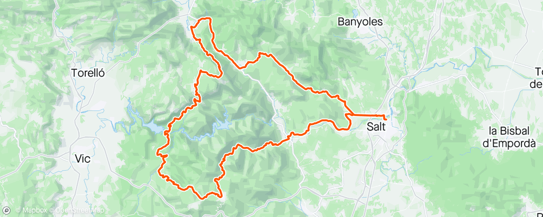 Map of the activity, Obligatory loop when on cycling vacation in girona.