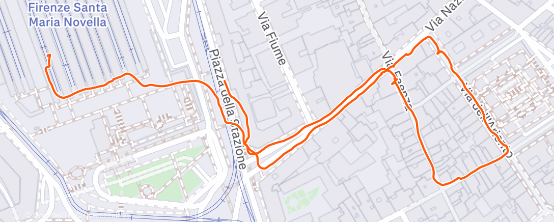 Map of the activity, Caminata por la tarde