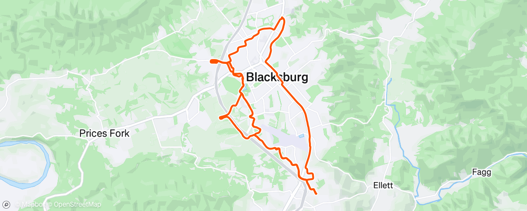 Map of the activity, Commute