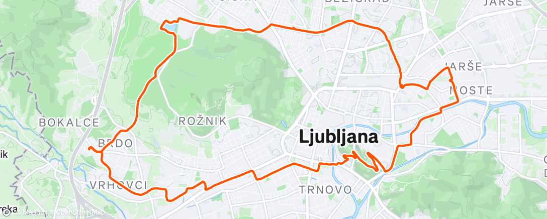 Map of the activity, Ljubljana