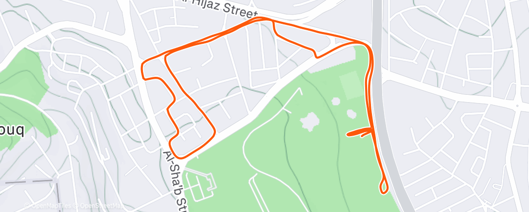 Map of the activity, Morning Run