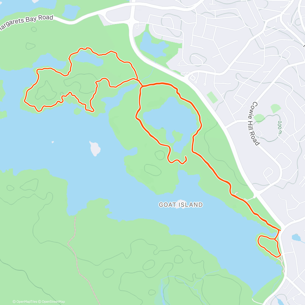 Map of the activity, Afternoon Trail Run
