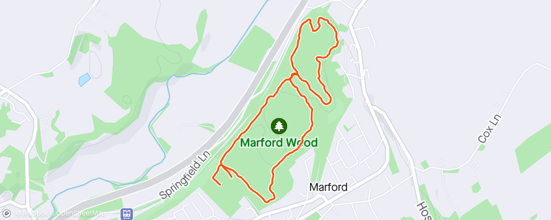 Map of the activity, Marford Quarry