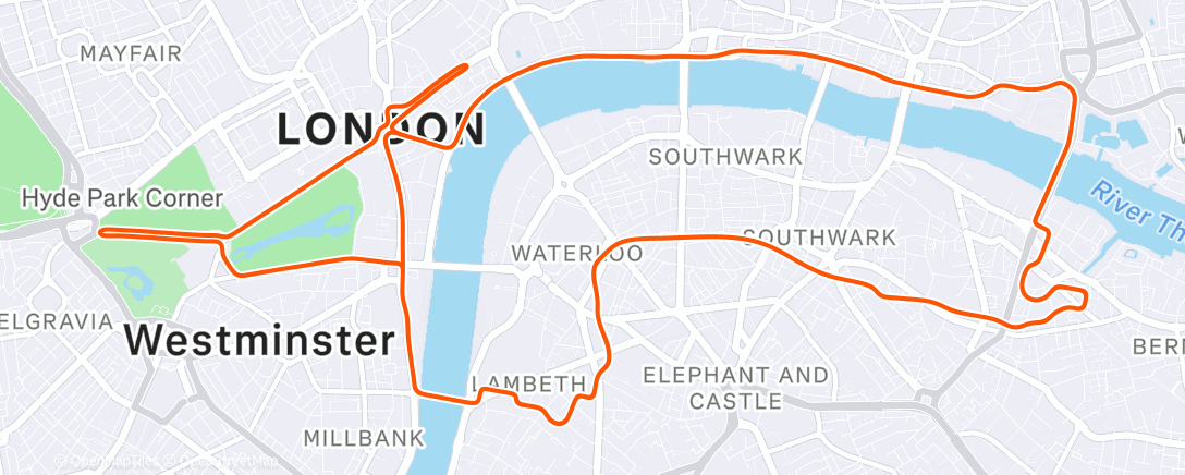 Карта физической активности (Zwift - London Flat in London)