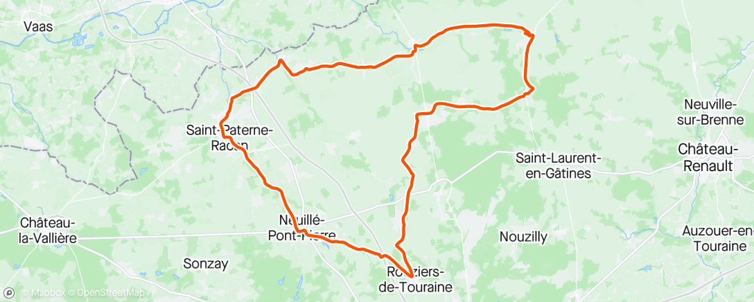 Map of the activity, Sortie avec un vélo au top