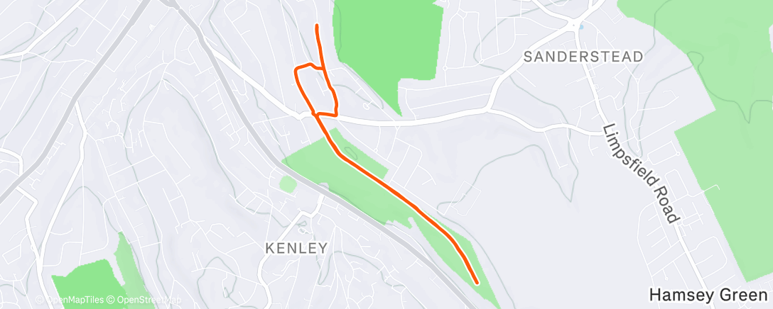 Map of the activity, Afternoon Run