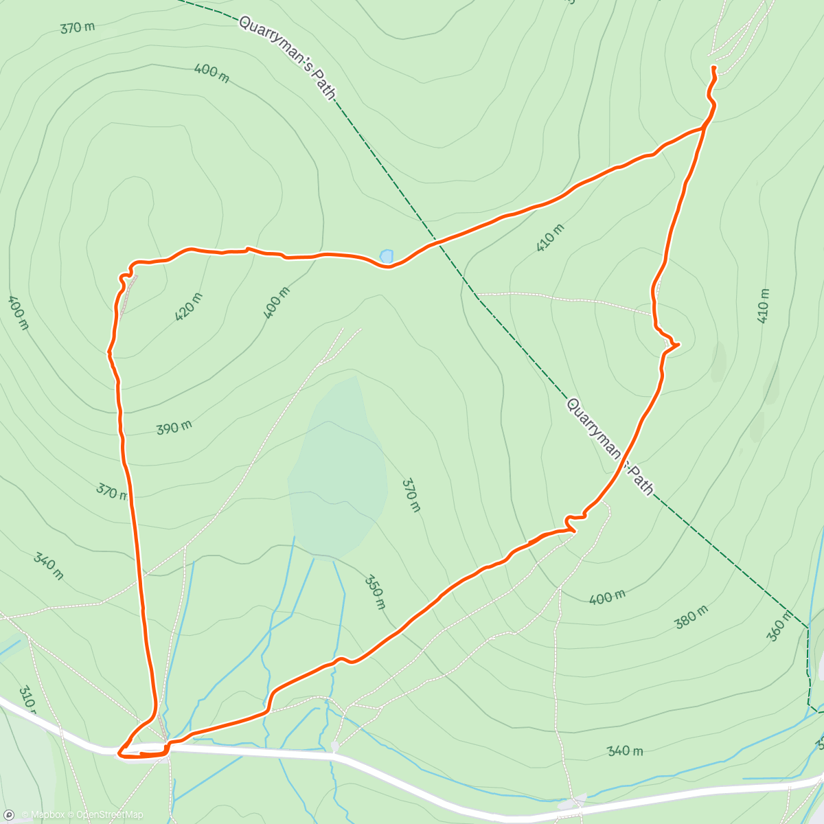 Map of the activity, Boxing Day walk with the family