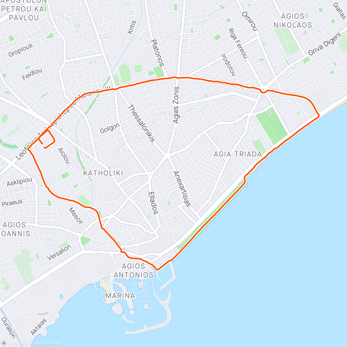Map of the activity, Limassol sightseeing ☀️