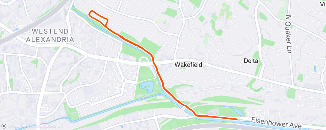 Map of the activity, Evening Run