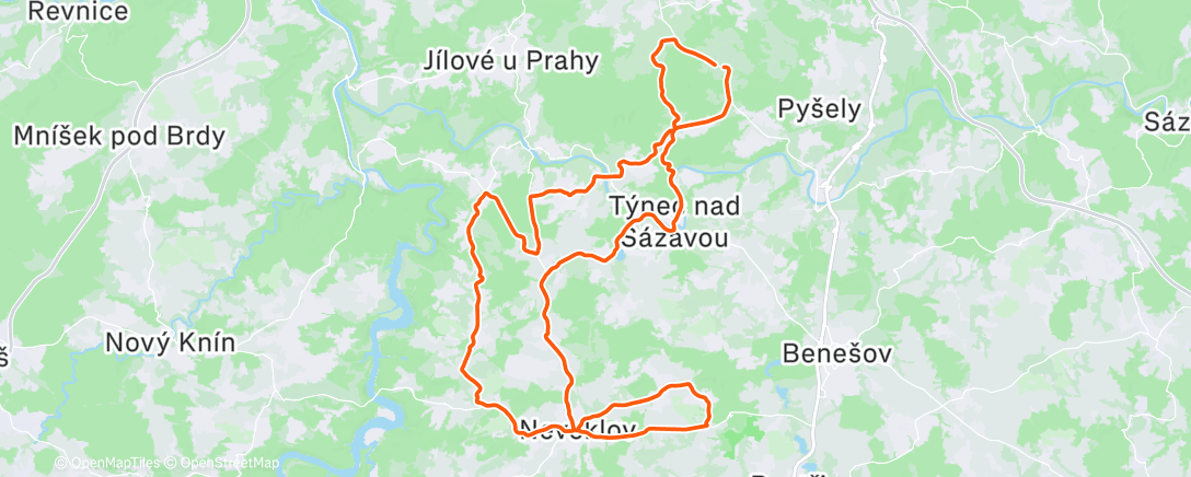 Map of the activity, Afternoon Ride